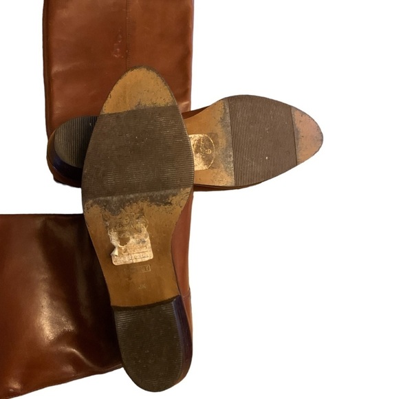 Etienne Aigner Shelby Chestnut Brown Leather Classic Riding Boots Size 6 M - Picture 9 of 15